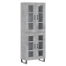 vidaXL Skříň highboard betonově šedá 69,5x34x180 cm kompozitní dřevo