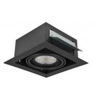 Stropní zápustné bodové svítidlo AZzardo Nova 1 black/black AZ2869 GU10+ADAP111/ES111 1x40/1x50W