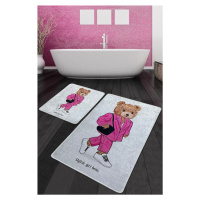 L'essentiel Sada 2 kusů koupelnových předložek Boss Girl růžová/šedá