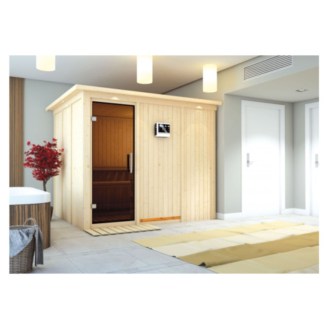 Interiérová finská sauna 231x196 cm Dekorhome Lanitplast