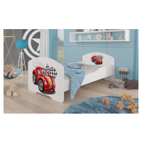 Dětská postel s obrázky - čelo Pepe Rozměr: 160 x 80 cm, Obrázek: Závodní auto