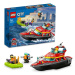 Stavebnice Lego City - Hasičská záchranná loď a člun