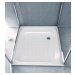 AQUALINE Smaltovaná sprchová vanička, čtverec 70x70x12cm, bílá PD70X70
