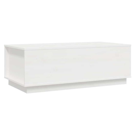 vidaXL Konferenční stolek bílý 100x50x35 cm masivní borové dřevo