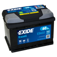 Exide Excell 12V 60Ah 540A EB602