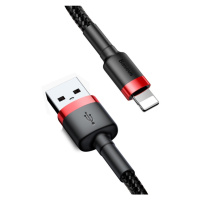 Datový kabel Baseus Cafule Cable USB for Lightning 2.4A 1M, šedá-černá