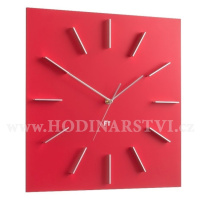 Designové nástěnné hodiny Future Time FT1010RD Square red 40cm