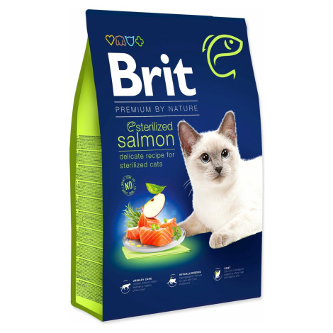 Krmivo Brit Premium by Nature Cat Sterilized Salmon 8kg