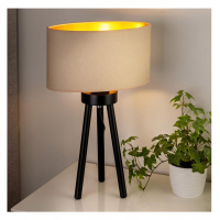 - Stolní lampa OVAL VEGAN 1xE27/15W/230V pr. 30 cm krémová