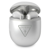 Guess GUTWST82TRS Triangle Logo BT5.2 4H Stereo bezdrátová sluchátka do uší Glossy silver