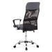 Kancelářská otočná židle POND na kolečkách — chrom, látka, více barev Modrá