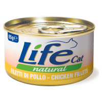 LifeCat Natural Adult mokré krmivo pro kočky 24 x 85 g - Kuřecí řízky