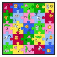 Koberce K+K Dětský barevný koberec s písmeny Puzzle