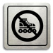 Accept Piktogram "zákaz jízdy na kolečkových bruslích" (80 × 80 mm) (stříbrná tabulka - černý ti