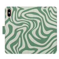 iSaprio Flip pouzdro Zebra Green 02 pro iPhone X/XS