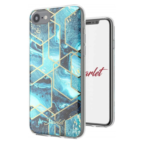 Kryt Ghostek Stylish Phone Case - Blue Waves iPhone SE (2020)