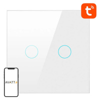 Přepínač Avatto LZTS02-EU-W2 ZigBee Touch Light Switch Dual Without Neutral TUYA (white)