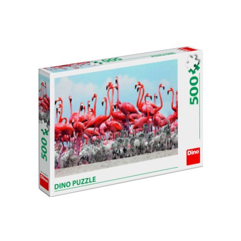 Puzzle Hejno plameňáků 500 dílků Dino