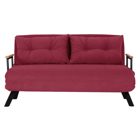 Hanah Home Dvoumístná rozkládací pohovka Seater Sando bordó