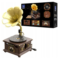 Stavebnice Pantasy Sada Vintage Gramofon Retro 662 Pohyblivé Prvky