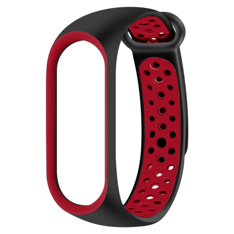 Eternico Sporty pro Xiaomi Mi band 5 / 6 / 7 solid black and red