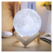 4L Lampička ve tvaru měsíce s dřevěným stojanem