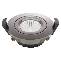 Sigor LED bodový podhled Diled, Ø 8,5 cm, 6 W, Dim-To-Warm, chrom
