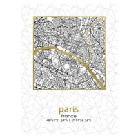 Mondex Obraz PARIS 45 x 60 cm zlatý