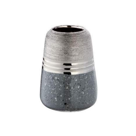 Váza válec kónická keramika šedá-stříbrná 18,5cm Gilde handwerk