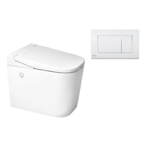 Ultimax stojící WC s technologií OptimFlush včetně nádržky a nástěnného tlačítka SATOFSHFS3.B20