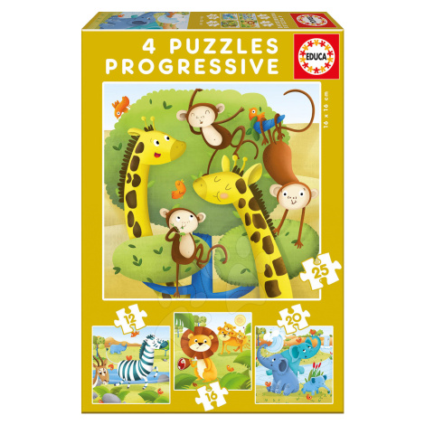 Educa dětské puzzle Záchranáři Zvířátka progresivní 17147