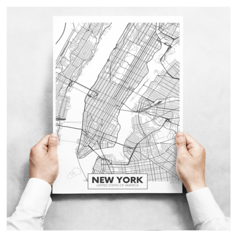 Sada obrazů - Map of New York II INSPIO