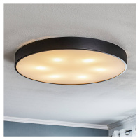 TEMAR LIGHTING Stropní světlo Cleo, skleněný difuzor, černá Ø78cm