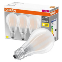 3PAK LED žárovka LED E27 A60 11W = 100W 1521lm 4000K Neutrální 300° Filament OSRAM BASE