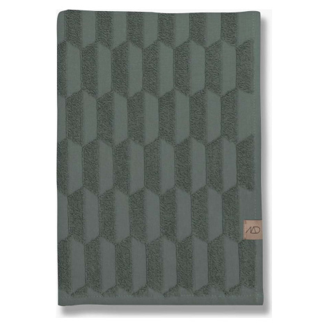 Tmavě zelený bavlněný ručník 50x95 cm Geo – Mette Ditmer Denmark