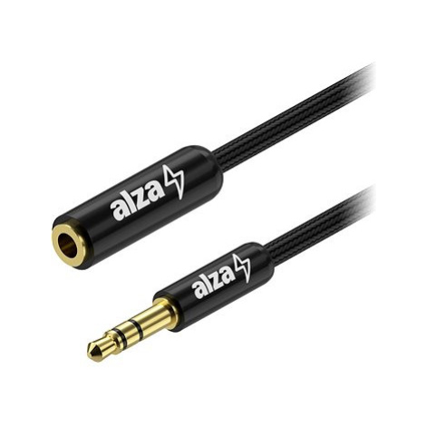 AlzaPower AluCore Audio 3.5mm Jack (M) to 3.5mm Jack (F) 3m černý