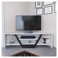 Televizní stolek SARES bílý černý