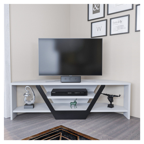 Televizní stolek SARES bílý černý Asir