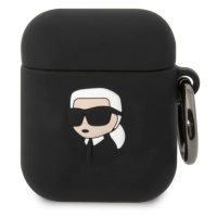 Pouzdro Karl Lagerfeld 3D Logo NFT Karl Head pro Apple Airpods 1/2 Black