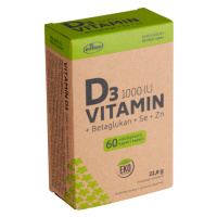 Vitar Vitamin D3 1000 IU + betaglukan + Se + Zn 60 celulózových kapslí 22,8g