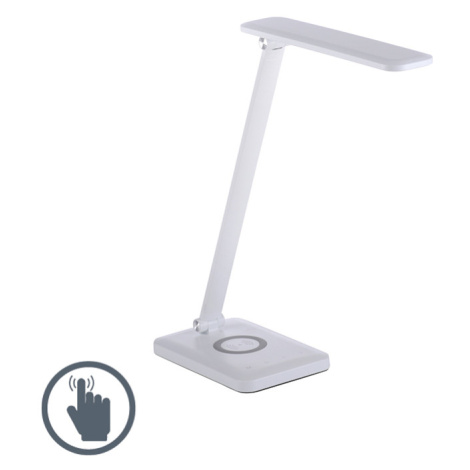 Designová stolní lampa bílá včetně LED s dotykovým stmívačem - Tina Paul Neuhaus