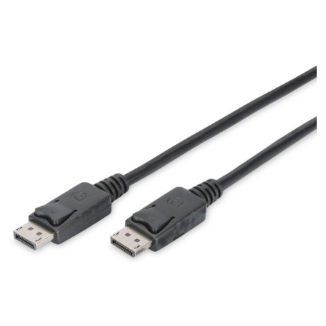 Digitus kabel DisplayPort 1.2, M/M, se západkou, 1m, černá - AK-340100-010-S