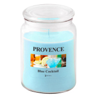 Svíčka ve skle s víčkem BLUE COCKTAIL