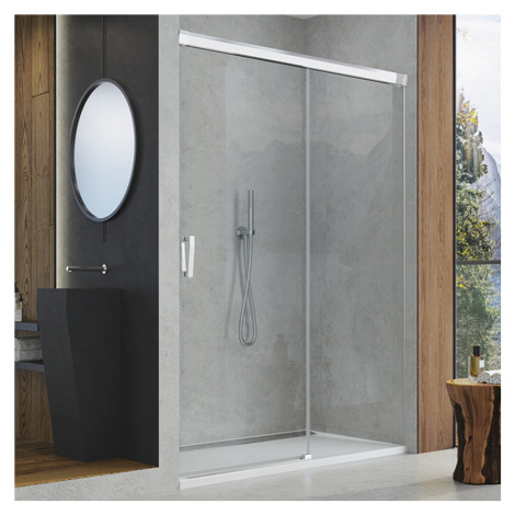 SanSwiss Ronal CADURA 180 cm pravé sprchové dveře sklo Transparent CAS2D1805007