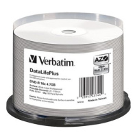 VERBATIM DVD-R DataLifePlus 4.7GB, 16x, printable, spindle 50 ks