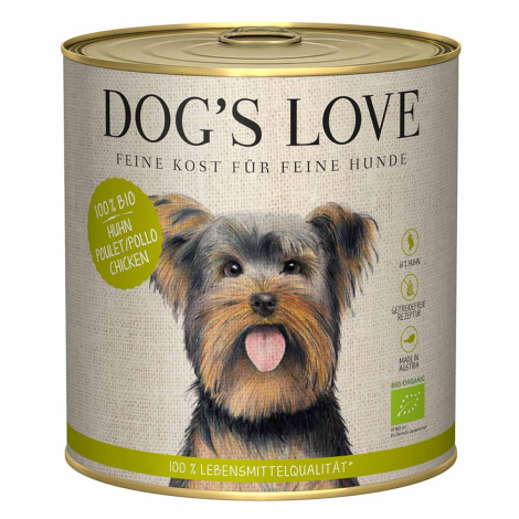 Dog's Love Bio kuřecí maso s pohankou, celerem a bazalkou 12x800g