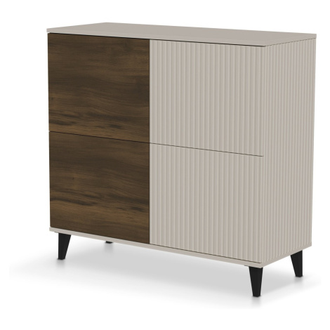 HALMAR Komoda Random 100 cm kašmír/ořech