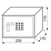 Ocelový sejf s elektronickým zámkem, číselnou klávesnicí a páčkou k otevření RS.17.EDK