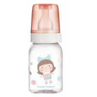 Canpol Babies Skleněná lahvička 120 ml Panenka - růžová/bílá