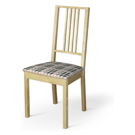 Dekoria Potah na sedák židle Börje, růžovo-šedo-černé pepito, potah sedák židle Börje, SALE - do